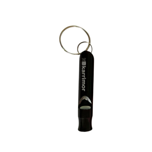 Black Metal Whistle Keyrings